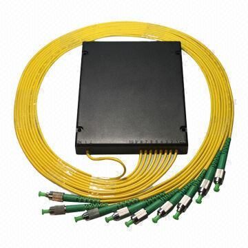 Fiber-optic PLC Splitter, 1 x 8 Coupler Attenuator