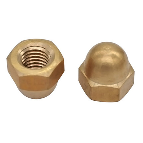 Brass Acorn Hexagon Domed Nuts