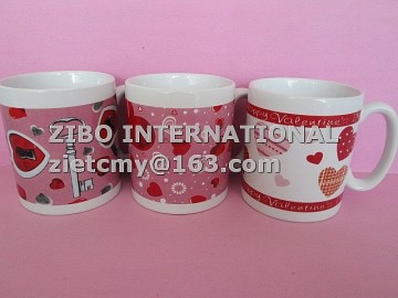 wholesale porcelain mug with heart for valentine's day