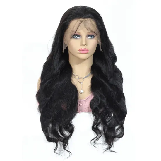 Transparent 13X4 13X6 Swiss Lace Frontal Wig Human Hair Pre Plucked Frontal Lace Peruvian Body Wave Human Hair Wig Ready To Ship