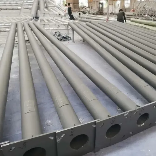 Tapered Galvanized Solar Street Light Pole