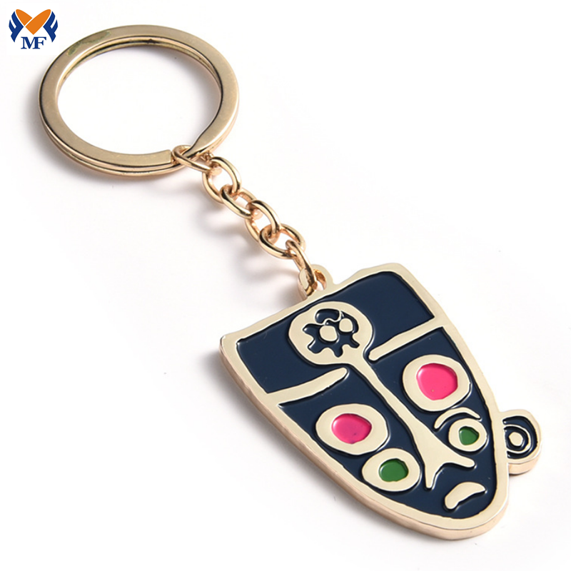 Metal Custom Enamel Bag On Keychain