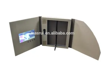 A4 size special paper cover with pocket design video brochure for conference meeting use