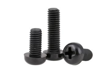 Tornillos de nylon al por mayor tornillos de cabeza redonda negros