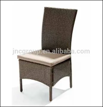 Rattan chair with seat cushion for restaurant, outdoor dining chair