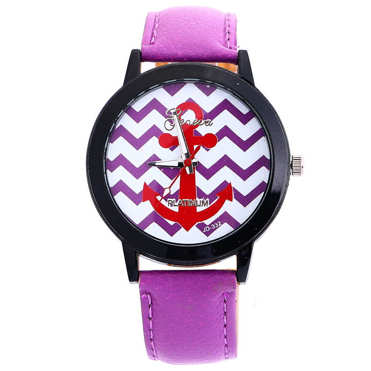 Colorful Geneva Watch Leather Printing Watches