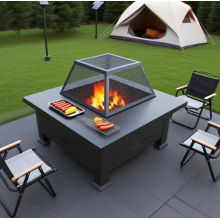 Outdoor Iron Fire Pit Square Mesh