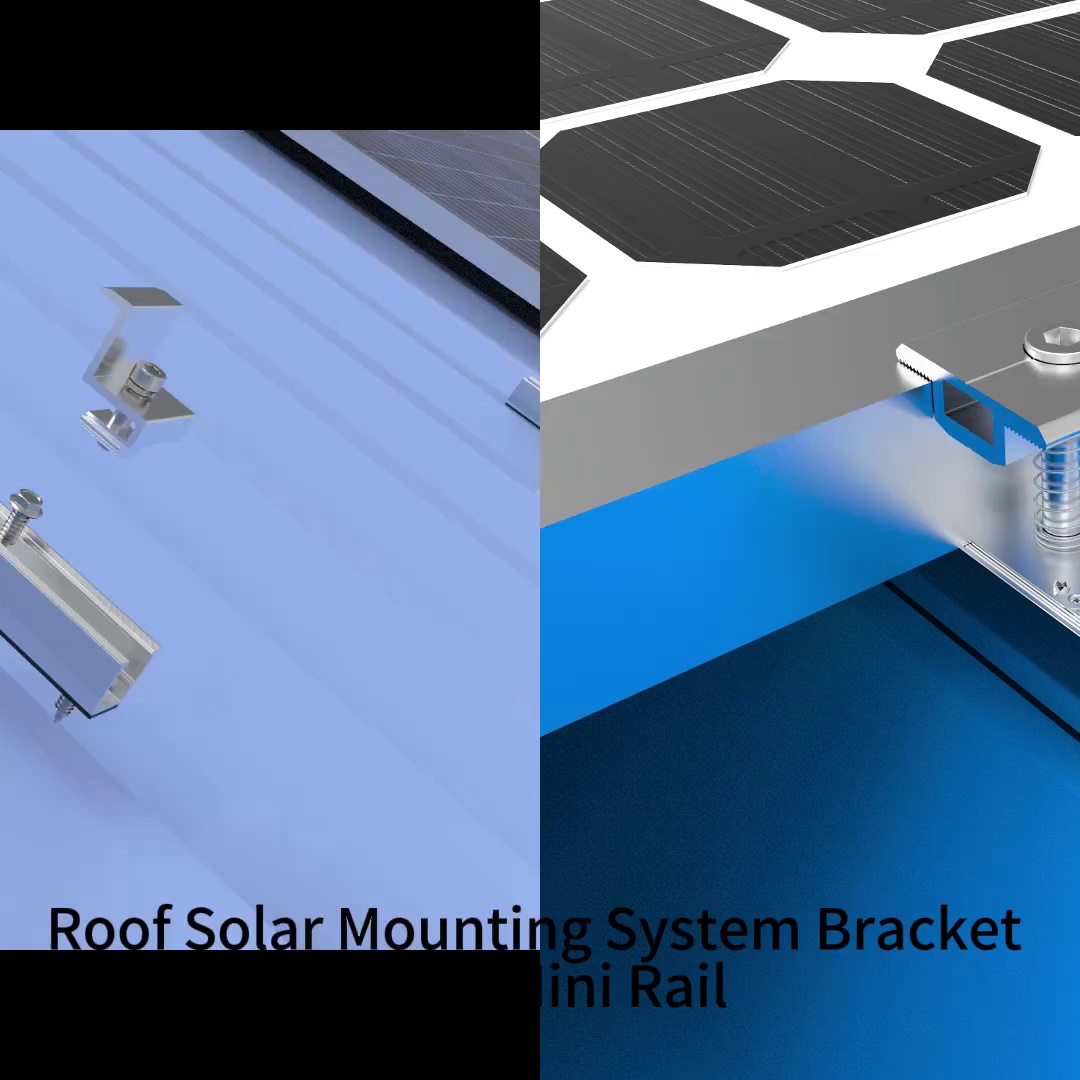 Custom Roof Solar Mounting System Bracket - Short Mini Rail