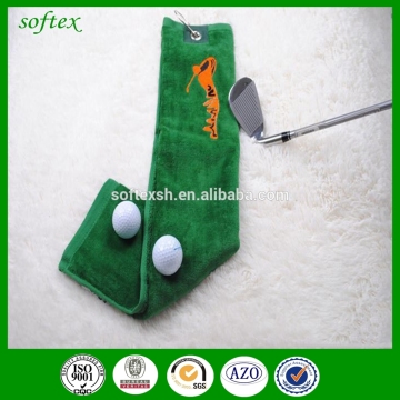 40x60cm alloy-ring button microfiber golf towel