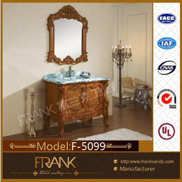 China Manufacturer Solid Wood Antique Bathroom Furniture F-5099