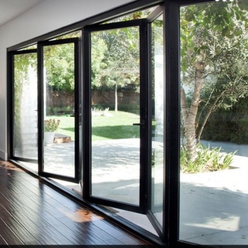 Factory Direct Windproof Heat Insulation Exterior Aluminum Glass Folding Door
