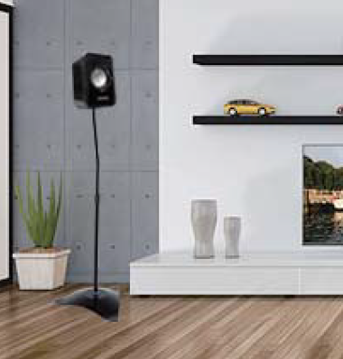 AVRS10 speaker stand in use