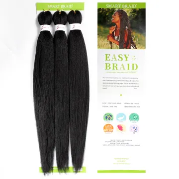Wholesale 26 Inch 90g Yaki Braids Hairstyles Black Women Hair Bulk Synthetic Extension Braid Hair for Women