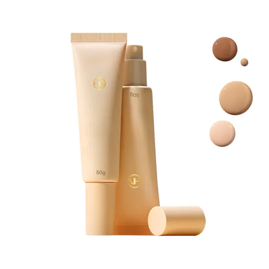 Empty 50g PE sunscreen pump bottle sunscreen packaging