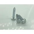 Slotted indented hex flange screws 10#-16*1 Pointed tail