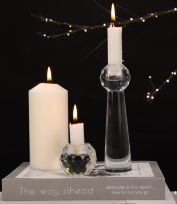 Splicing Clear Crytal Candle Holder