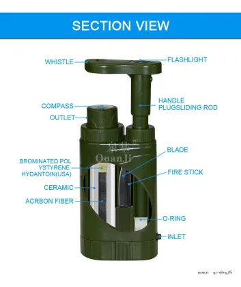 outdoor river lake water purification filter , Personal Water Purification Filter Outdoor Drinking portable 100 Pieces  (M