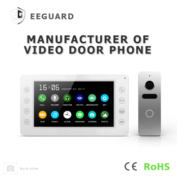 7 Inches Video Door Phone Home Security Door Bell Interphone with Memory