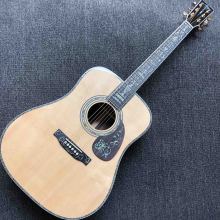 Custom Solid Spruce Top Deluxe Rosewood Back Side Full Abalone Binding Bone Nut Saddle Acoustic Guitar with Electronic EQ Pickup