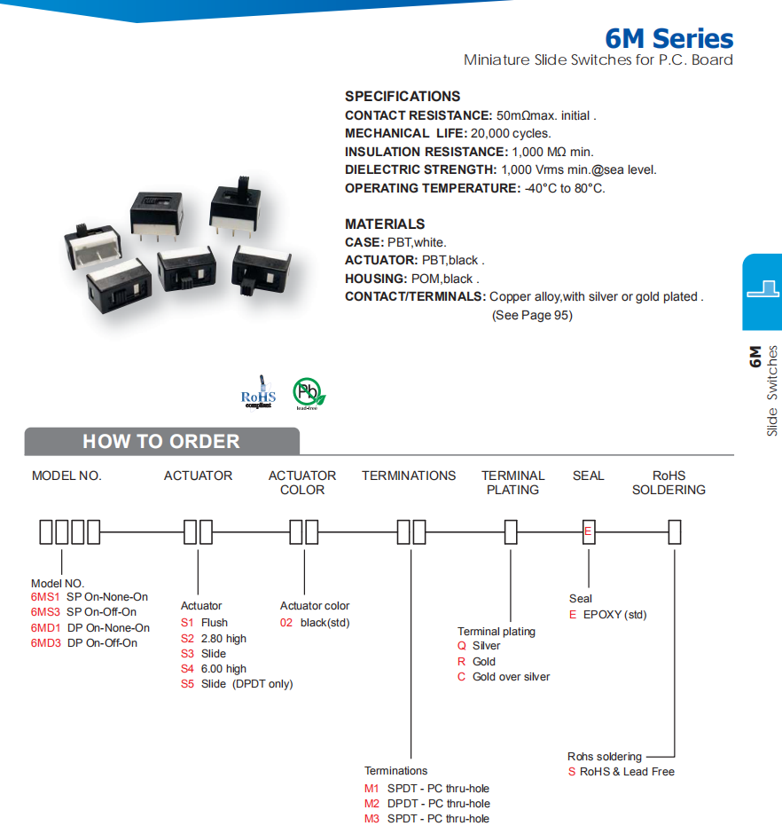 micro Slide Switches