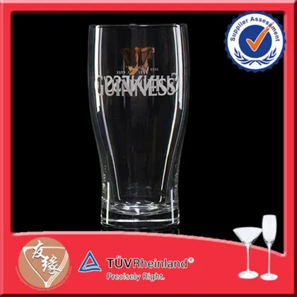 500ML Unique Shaped Glass Cup Guin-ness Beer Mug