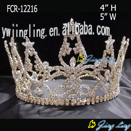 Rhinestone Beauty Queen Full Round Pageant Crowns
