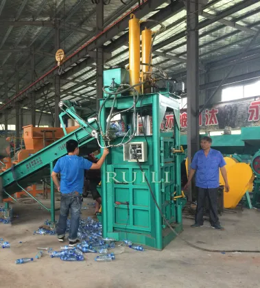 Hydraulic vertical waste goods plastic bags baler equipment
