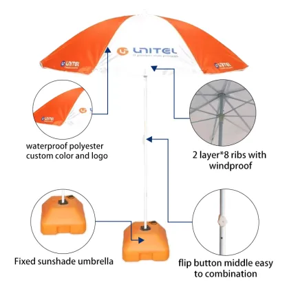 Commercial Beach Umbrellas with Logo