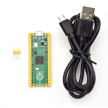Raspberry Pi Pico Kit với tiêu đề PIN được hàn và cáp USB