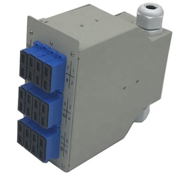 DIN Rail Mount OTB ODB Fiber Optic Patch Panel - 6 to 48 Port LC Adapters