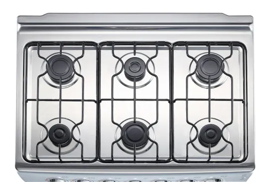 Commercial Stainless steel 6 Burner with Oven