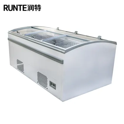 Ice Cream Vertical Refrigerator Island Freezer