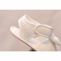 Baby Girl Sandals White Embroider Bow