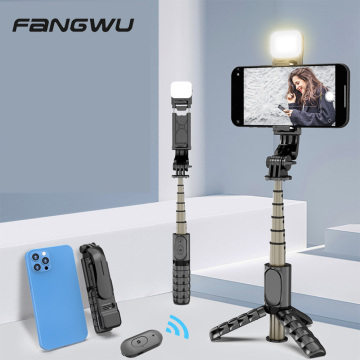 Customizable Mini Remote Selfie Stick with Built-in Tripod and LED Lighting for Smartphones
