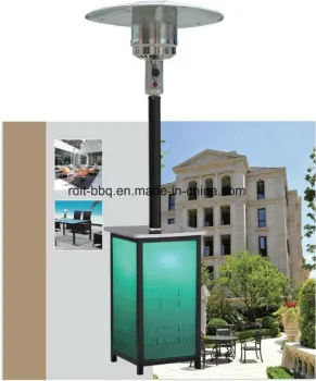 Stand Squre Patio Heater with Stainless Steel Pole and Acrylic Body with Normal Burner