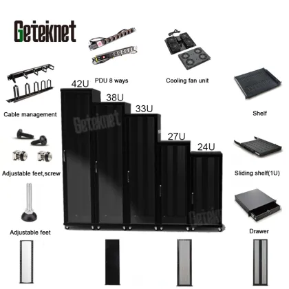 OEM 42U 48U Communications Rack Enclosure: Insulated Server Cabinet with Cooling for Outdoor Use