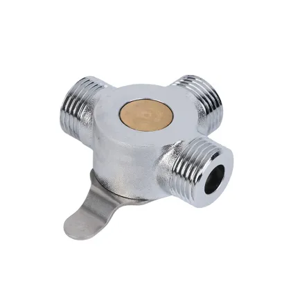 3-Way Hot Cold Water Mixing Valve - Solid Brass Commercial Temperature Control Valve
