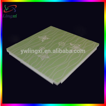 Green color aluminum artistic ceiling, Printing Mirror metal ceiling tiles