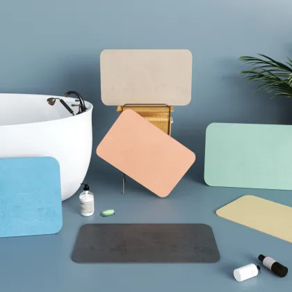 Custom Design Natural Diatomaceous Earth Shower and Kitchen Mats: Soft Diatom Mud Bath Flooring Solutions