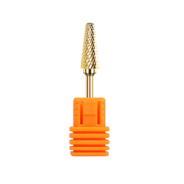 Safety Gold Tungsten Steel Nail Drill Bits Burr Milling Cutter