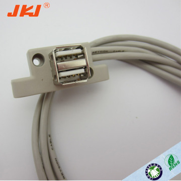 custom female usb cable with lock screw
