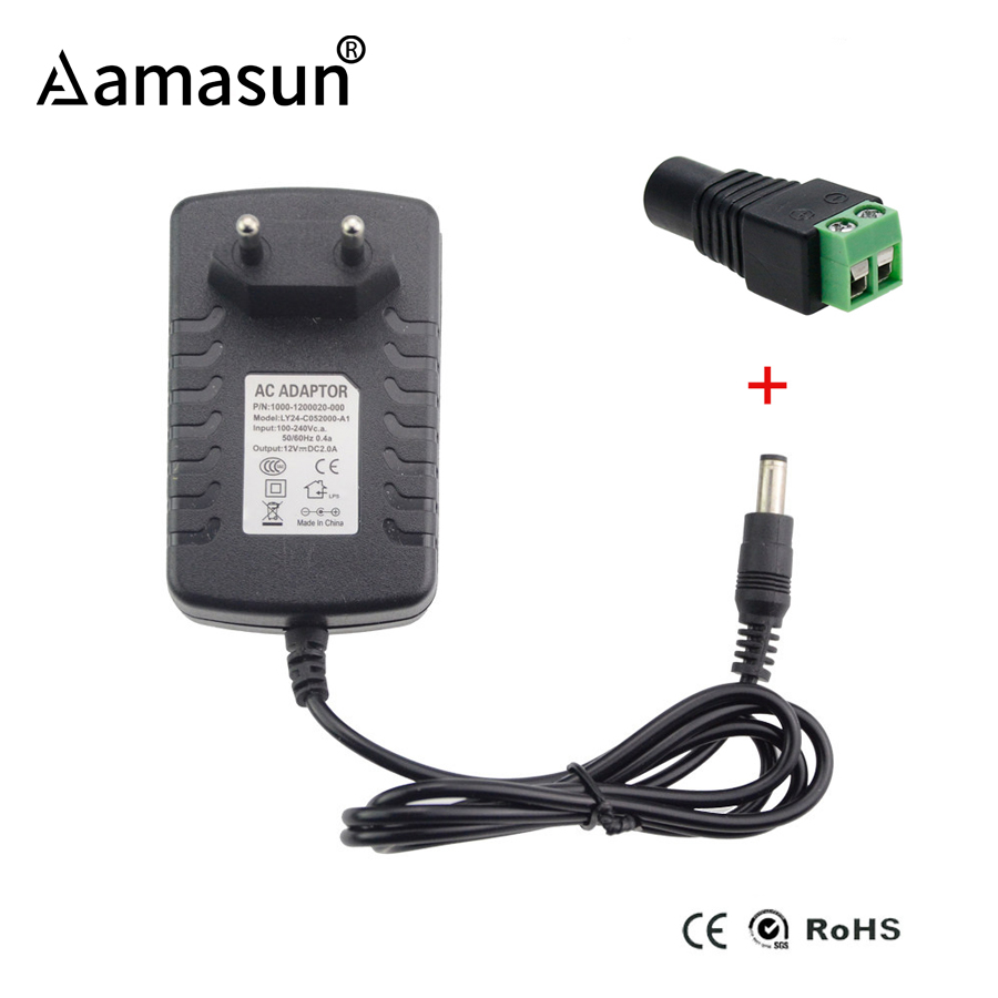 light Switch Power Supply Charger Transformer Adapter AC 110V 220V to DC 12V 2A 3A RGB LED Strip EU US Plug 2.5*5.5mm jack