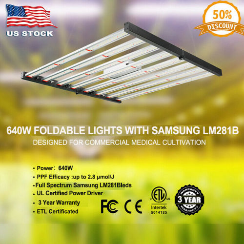 Saham EU US Samsung 640W LED Tumbuh Cahaya