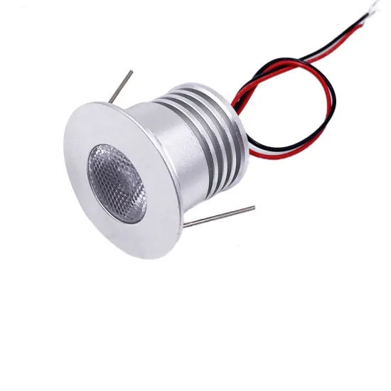Aluminium IP65 3W LED Spotlight: Cabinet and Recessed Down Light