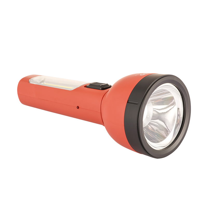 30W COB LED Rechargeable Flashlight ABS Aluminum with Side Light