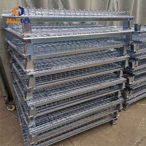 Warehouse Storage Cage Galvanized Steel Folding Warehouse Storage Cage Factory