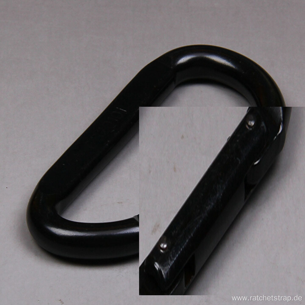 Black Steel Carabiner Snap Hook for Safety Harness OEM