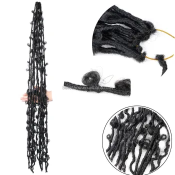 Hot sell36 inch butterfly locs  faux  wig butterfly locs crotchet  faux curly ends fluffy butterfly locs fibre