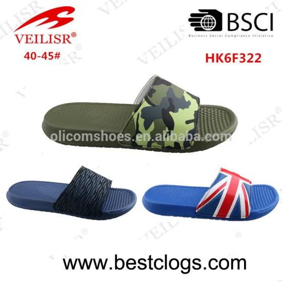 2017 SS Hot collection custom logo upper men's slide sandal