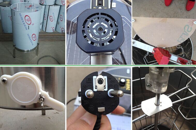 2020 directly supply radial motor manual or electric 304 stainless steel honey extractor 6 or 8 frames
